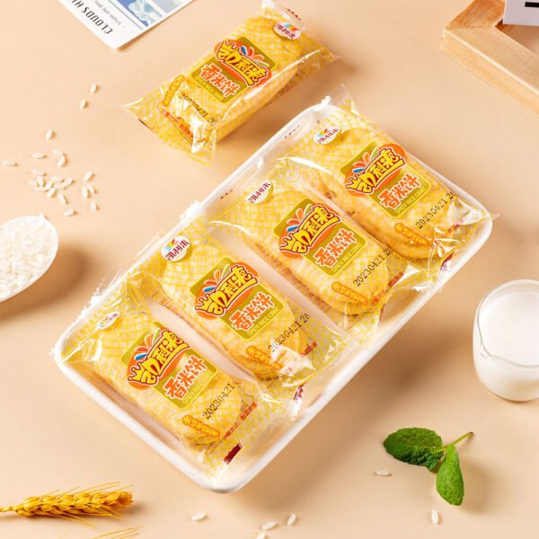 H004d8a2365d44376864629c2c32b8fc2E.jpg Multiflavored Crispy Rice Crackers and Snack Variety Pack Salted Biscuits and Cookies in Bag Packaging with Salty Taste