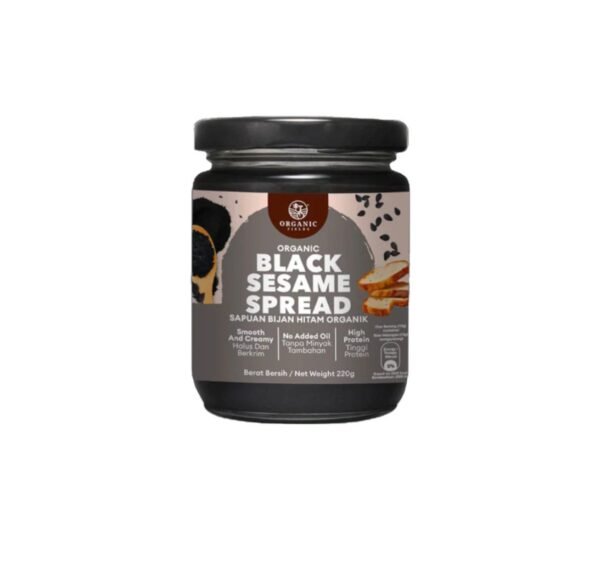 S52cb115b0ef547b9b2eea19e72bd96abn.jpg Organic 220g Premium Quality Sweet & Buttery Black Sesame Spread All Natural Ingredients Jam in Bottle