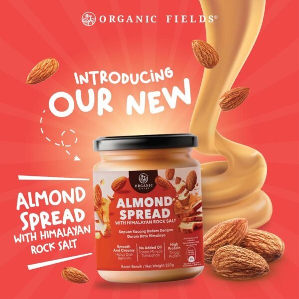 S60d8c66d408f4eb4bf0d678f849546feN.jpg High Protein Low Sodium Natural Almond Spread Himalayan Rock Salt Sweet Buttery 220g